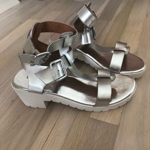 NEW Silver Gladiator Sandals